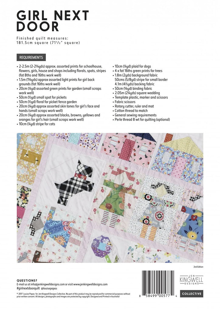 Jen Kingwell Designs - Girl Next Door Quilt Pattern- JKD5774