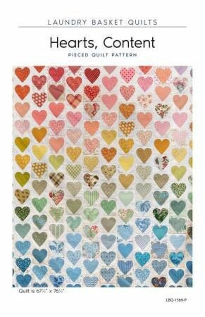 Laundry Basket Quilts - Hearts, Content by Edyta Sitar - LBQ1569-P