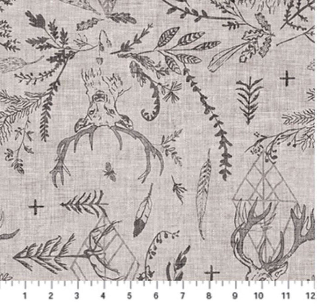 Figo Forest Fable Stags - Taupe