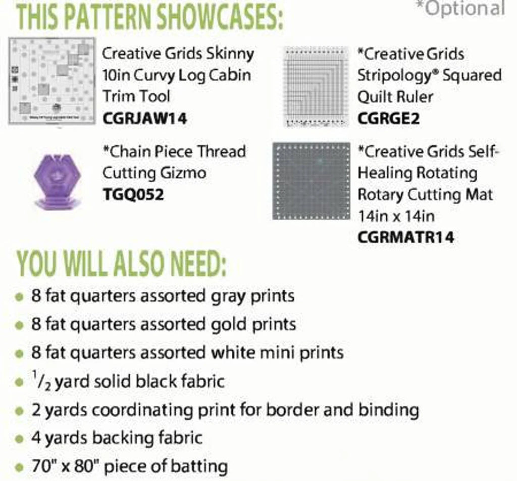 Cut Loose Press - Silver and Gold Quilt Pattern by Jean Ann Wright