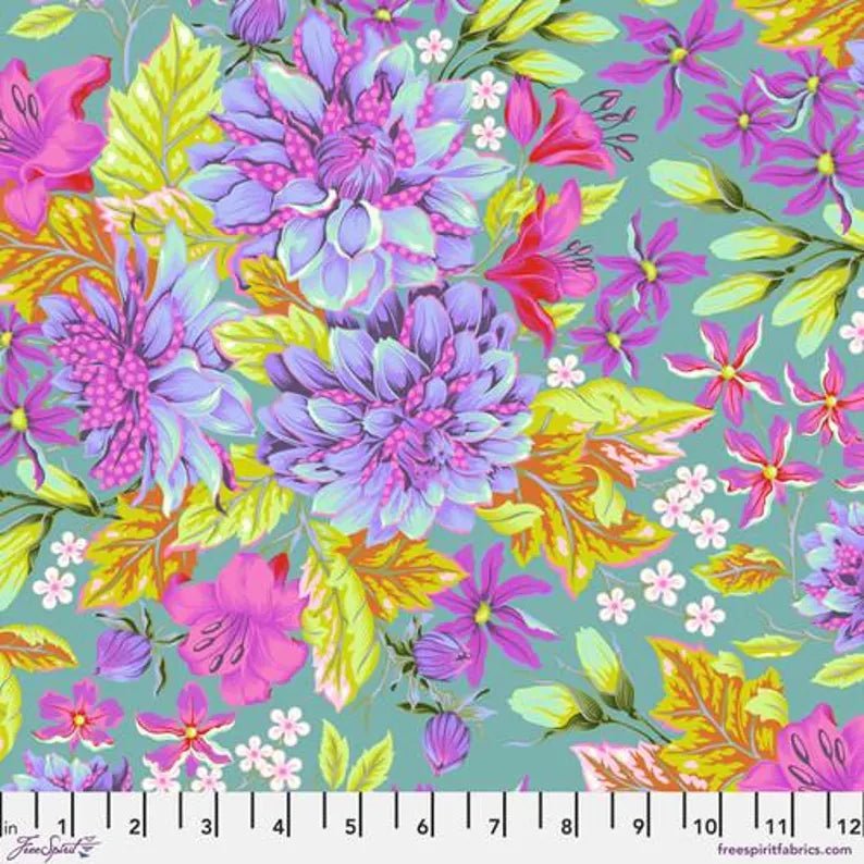 FreeSpirit Fabrics - Tula Pink - Untamed - Hello Dahlia - Cosmic - PWTP234.COSMIC - Sold by the Half Yard