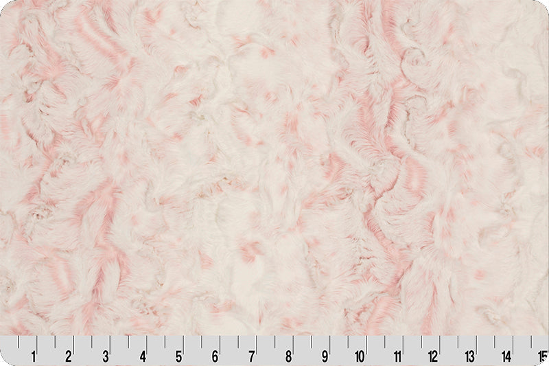 Shannon Fabrics: Luxe Cuddle - Snowy Owl Rosewater