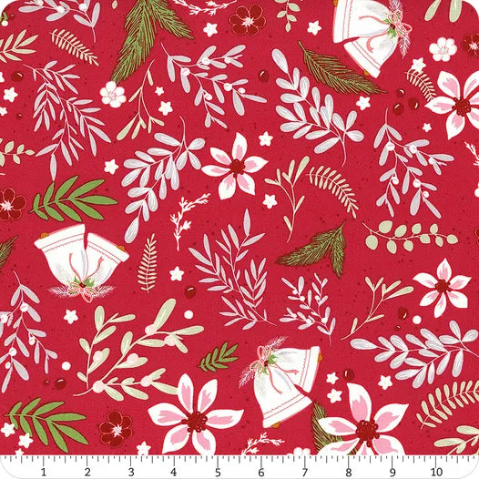 Riley Blake - Mistletoe & Holly - Main Red - C16400-Red - Sold by the Half Yard