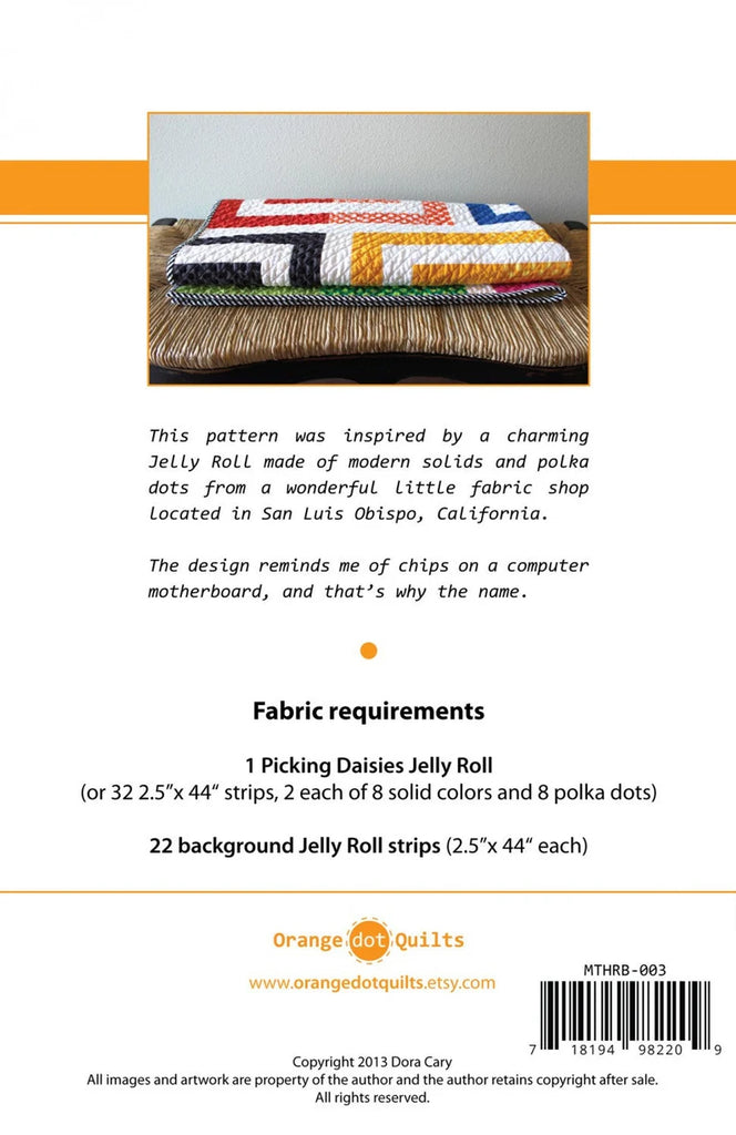 Orange Dot Quilts - Motherboard Quilt Pattern by Dora Cary - MTHRB-003