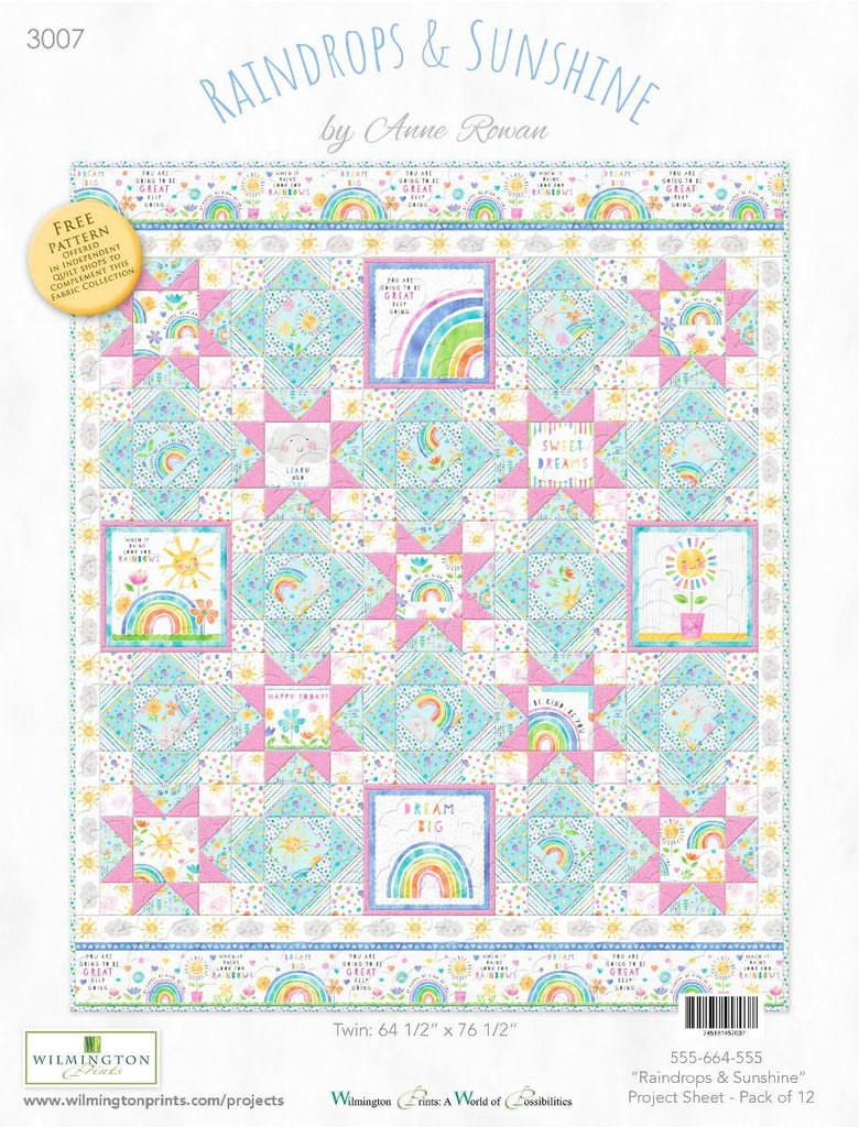 Wilmington Prints: A World of Possibilities - Raindrops & Sunshine Pattern
