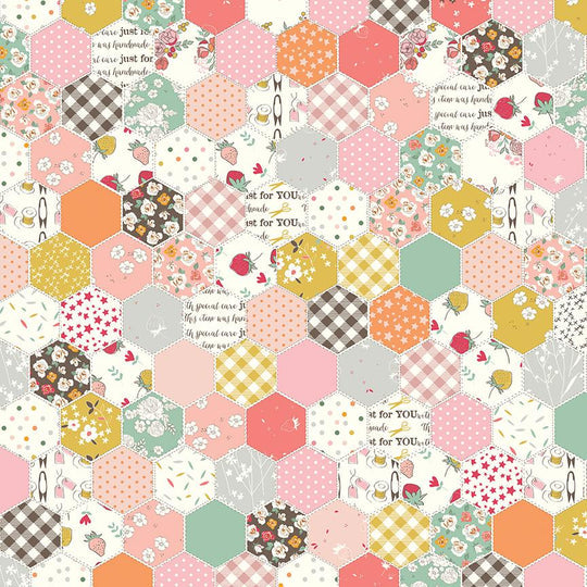 Riley Blake Designs - Bloomberry - Cheater Print - Multi - C14609-Multi - Sold by the Half Yard