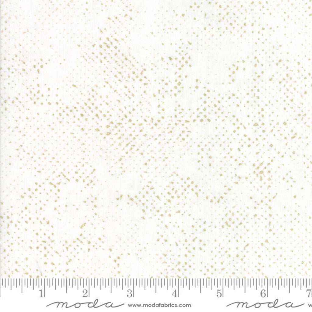 Moda - Spotted Metallic - White - 1660 124M - Sold by the Half Yard