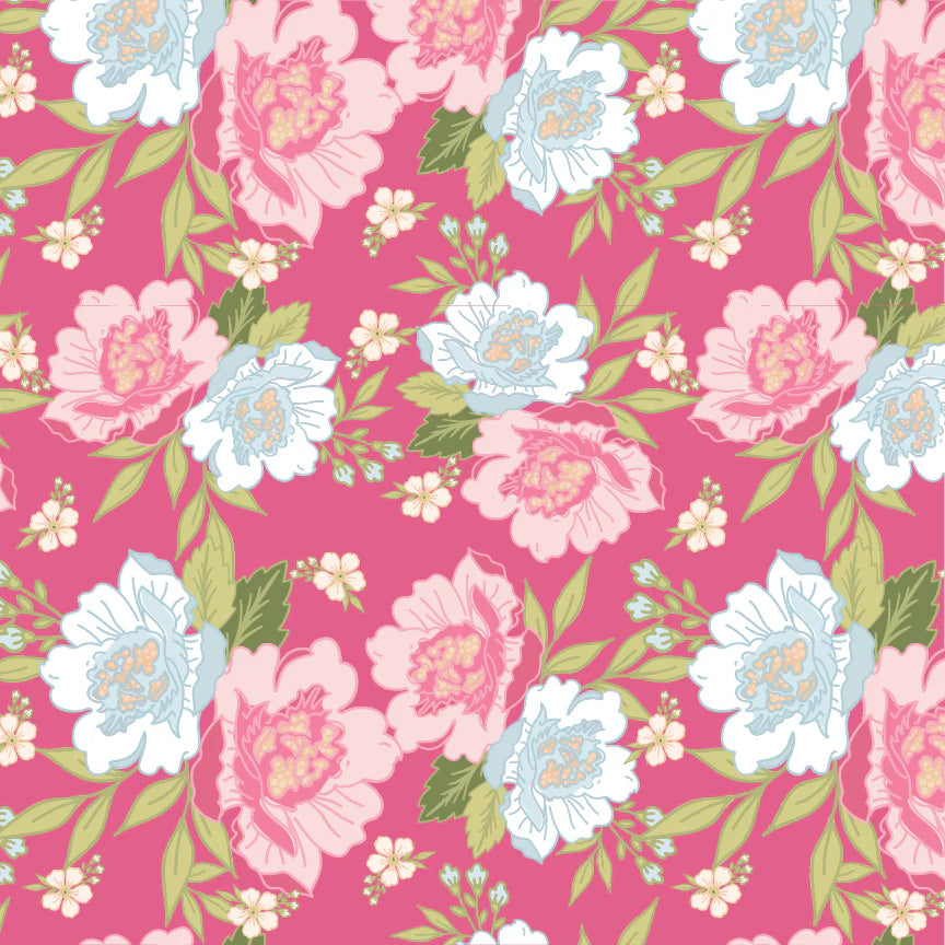 Poppie Cotton: Stolen Moments - SM25300 - Alexis Rose (Pink Background)