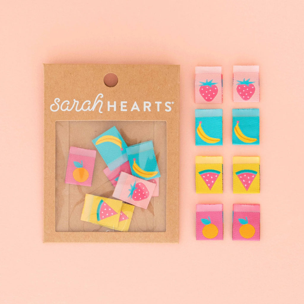 Sarah Hearts - Sew in Labels - Summer Fruits Multi - LP123