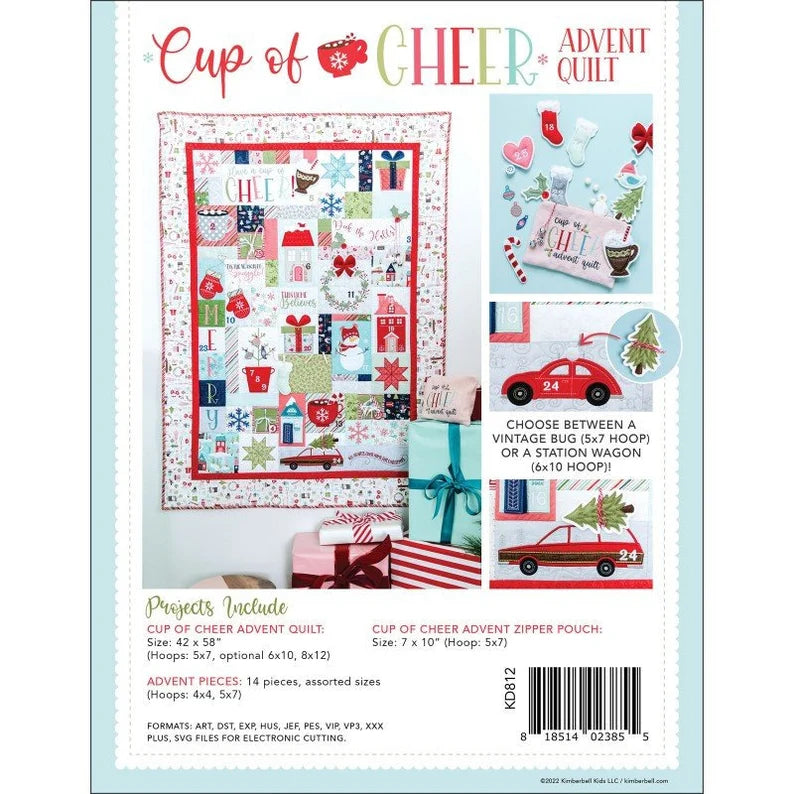 Maywood Studio - Cup of Cheer Advent Quilt Embroidery CD and Book - KD812 - On Sale was $90