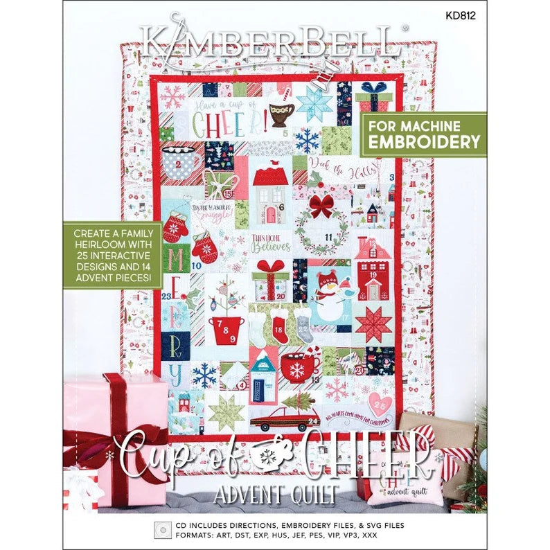 Maywood Studio - Cup of Cheer Advent Quilt Embroidery CD and Book - KD812 - On Sale was $90