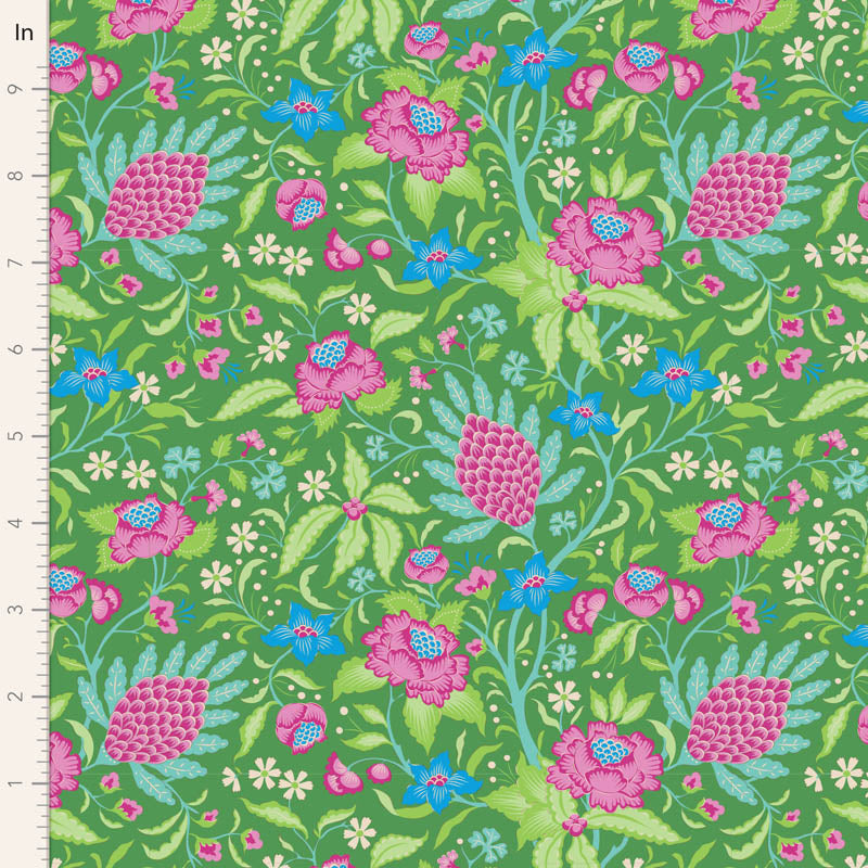 Tilda Fabric FLOWERTANGLE BLUE from Bloomsville Collection, TIL100509