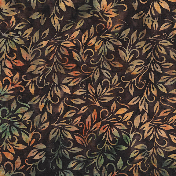 Island Batik -Autumn Wings- Leaf Vine-Coffee 112103082