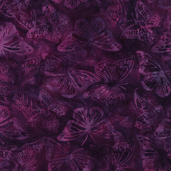 Island Batik -Flutter Fly- Wild Butterfly-Plum 112104350