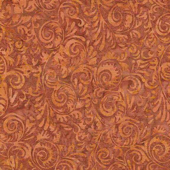 Island Batik -Peacock Plumes- Spirals-Cinnamon 112128270