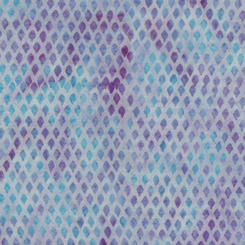 Island Batik -Fancy Feathers-  Peacock Scales-Periwinkle 112130420
