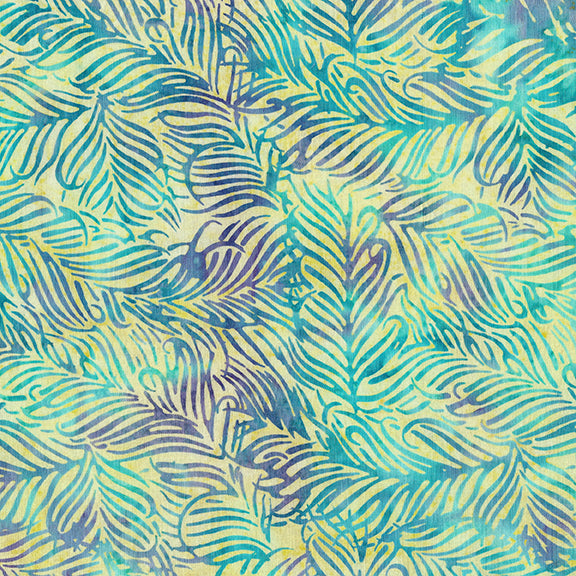 Island Batik -Proud Peacock- Feather-Pond Moss 112133805