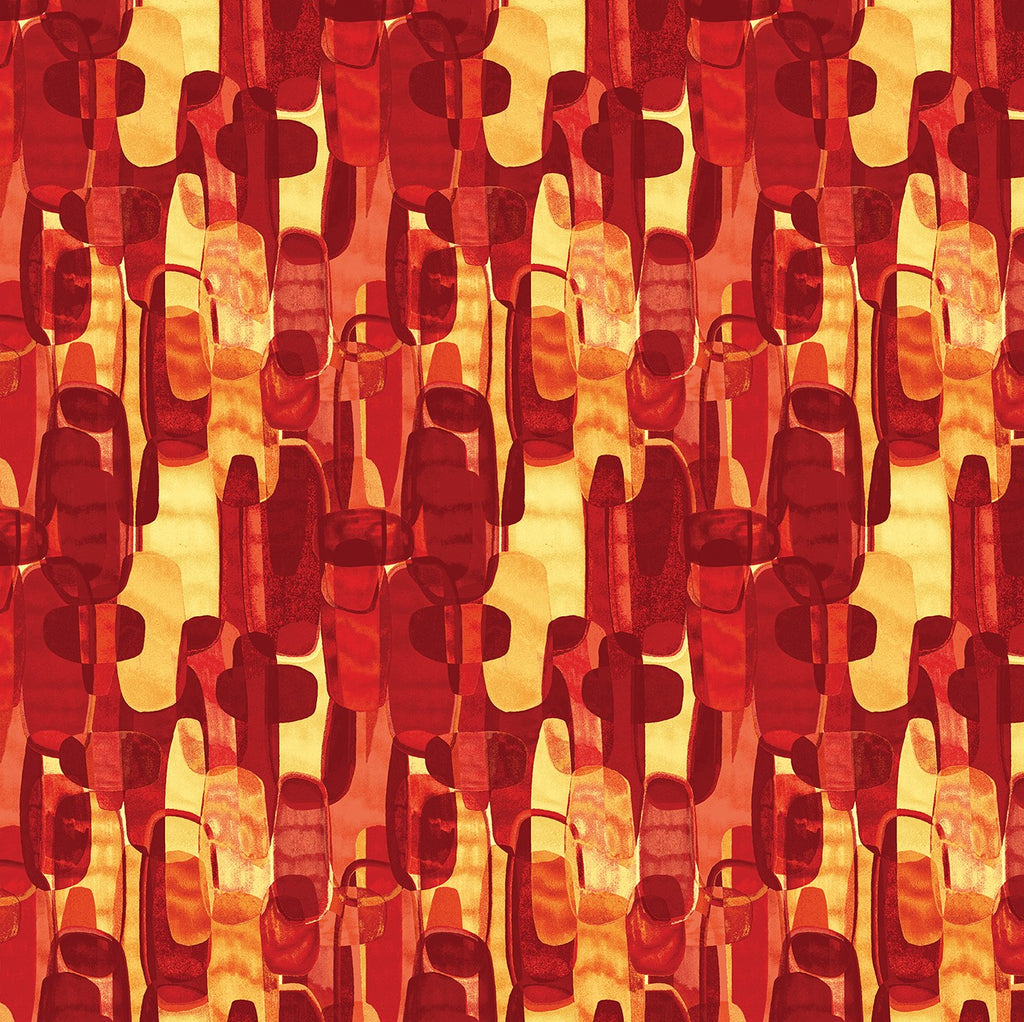 Benartex - Orange/Red Flow Digitally Printed