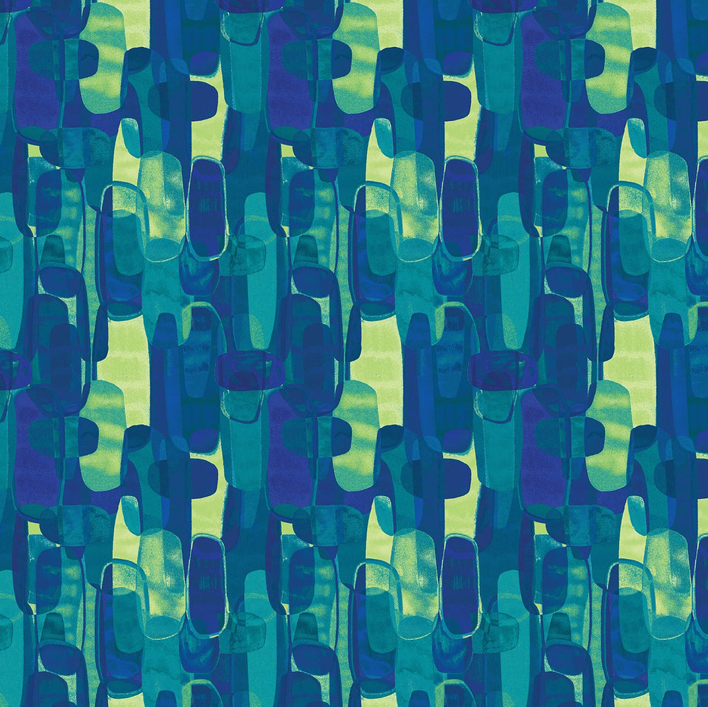 Benartex - Turquoise Flow Digitally Printed