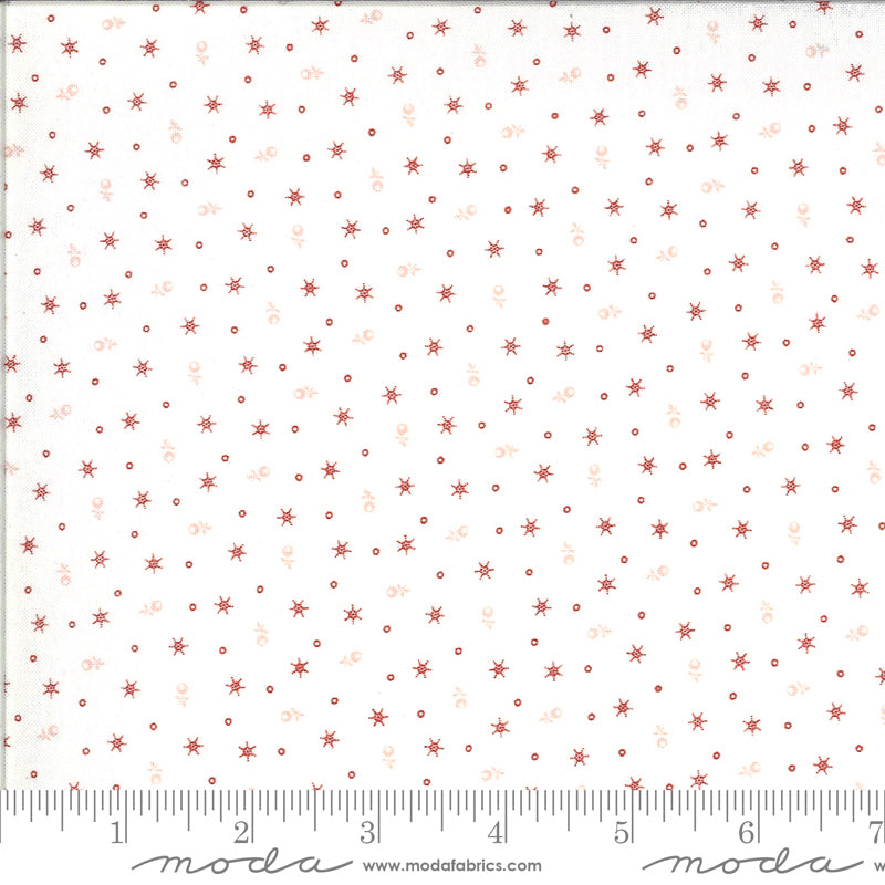 Roselyn Cream and Red Tiny Calico Yardage SKU# 14916-11