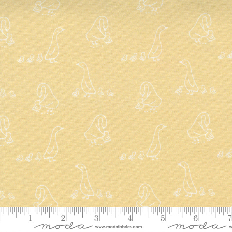 Little Ducklings - White Outlines on Mustard 25103 16