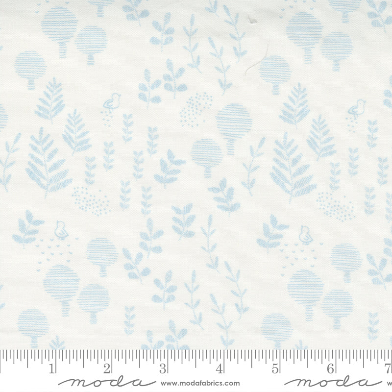 Little Ducklings White Blue - 25104 21 Moda