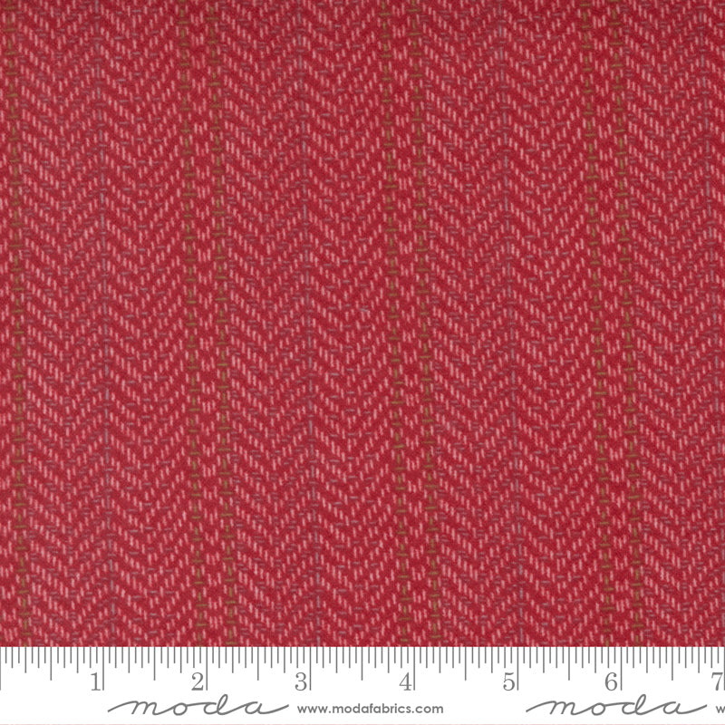 Yuletide Gatherings Flannels Santa's Coat Herringbone Yardage SKU# 49141-12F