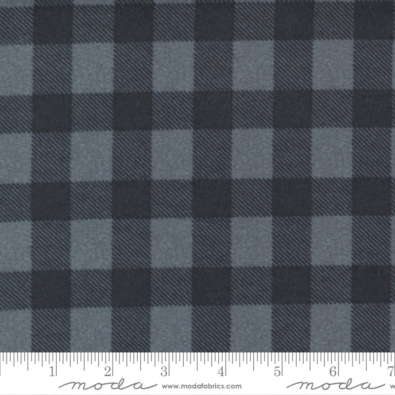 Yuletide Gatherings Flannels Coal Large Buffalo Plaid Yardage SKU# 49144-15F - 7 Yards