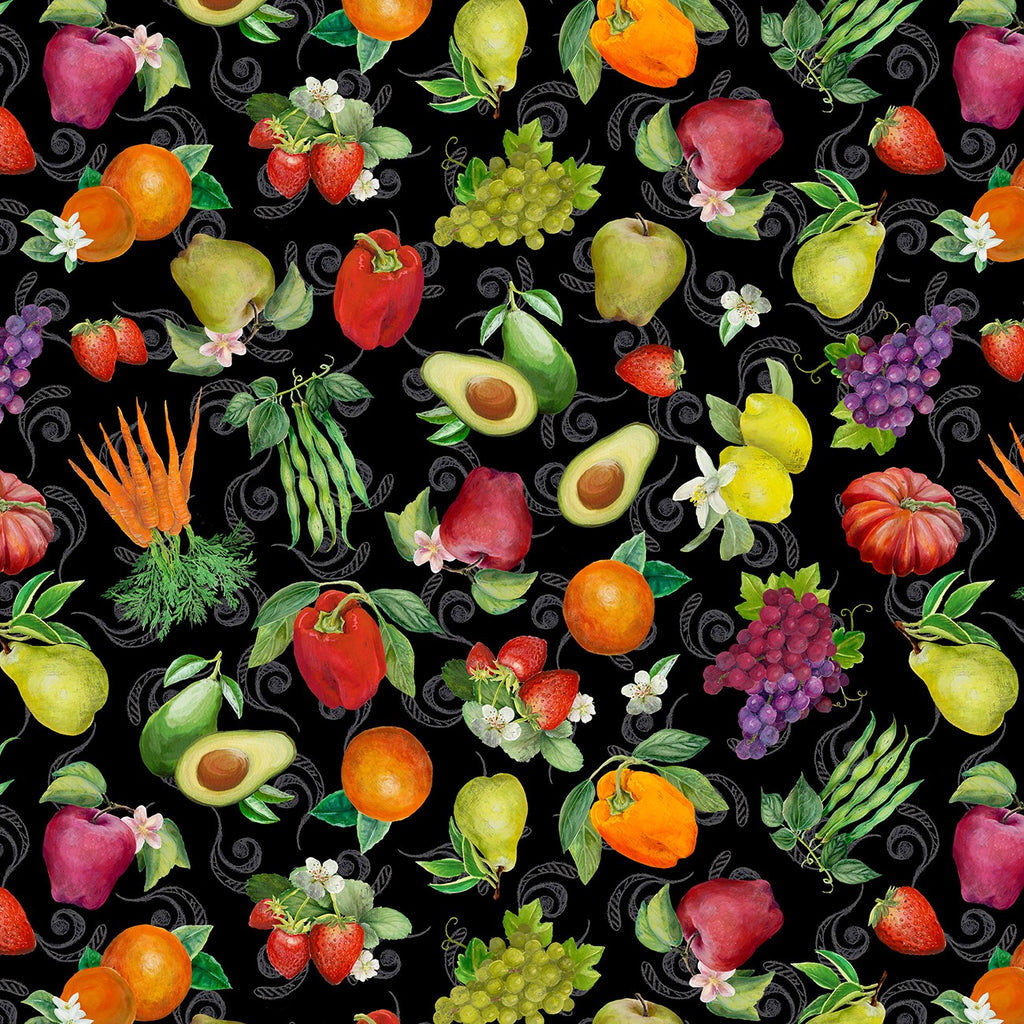 Black Fruit & Veggies Toss
