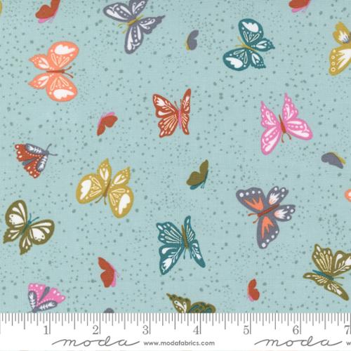 Songbook A New Page Mist 45553 18 Moda #1 - Flutter By Landscape Butterflies