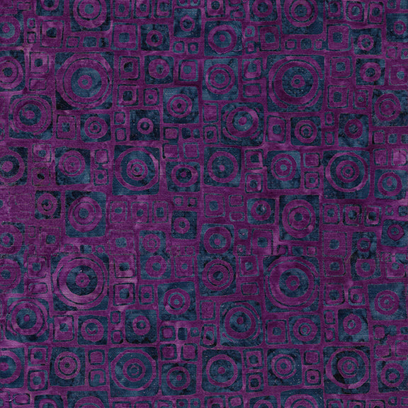 Island Batik -Mystery- Square Circle-Purple 522002480
