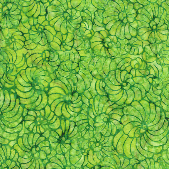 Island Batik -Melody- Scrolling-Green Apple 522005635