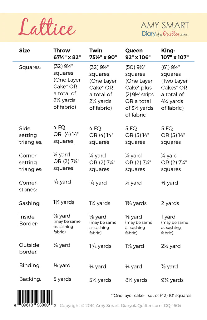 Lattice Quilt Pattern by Amy Smart