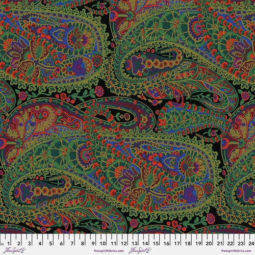 Free Spirit Fabrics August 2022 Kaffe Fassett Collective by Kaffe Fassett Paisley Jungle Moss