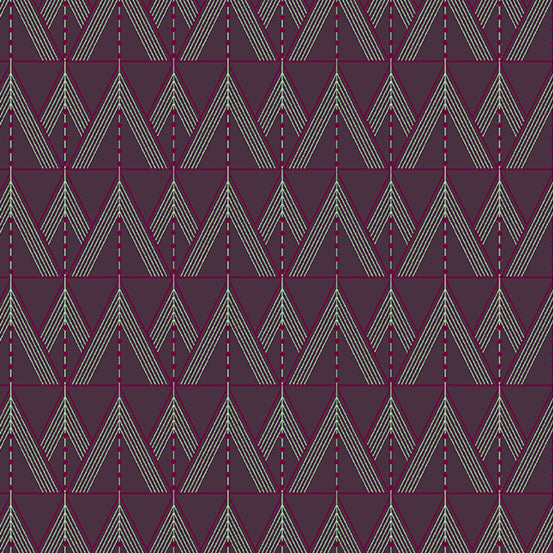 Fabrics From the Attic - Darkest Purple Tuxedo