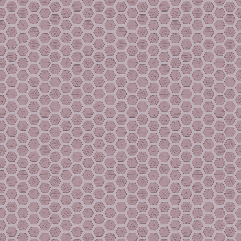 Queen Bee -  Honeycomb on mid lilac