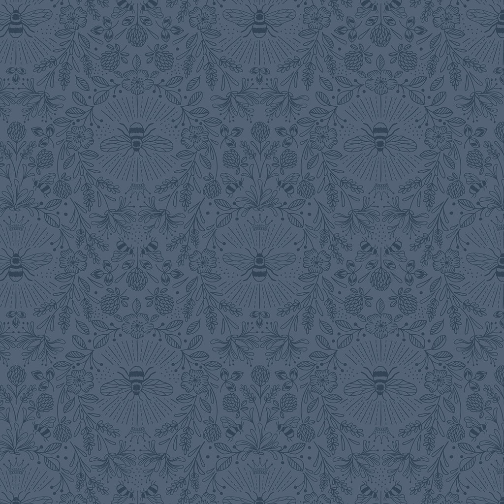 Queen Bee -  Queen bee on dark blue