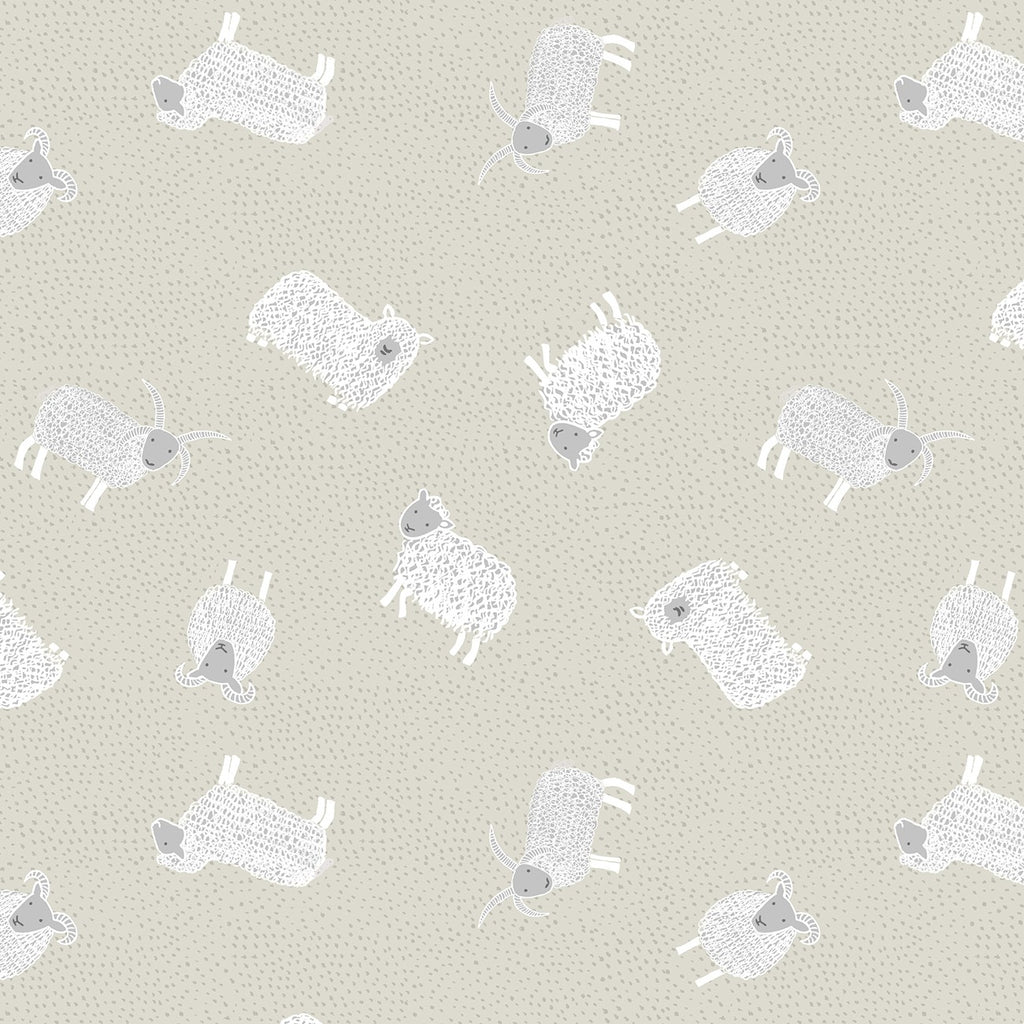 Lewis & Irene Country Life - Dark Cream Sheep A94-2A