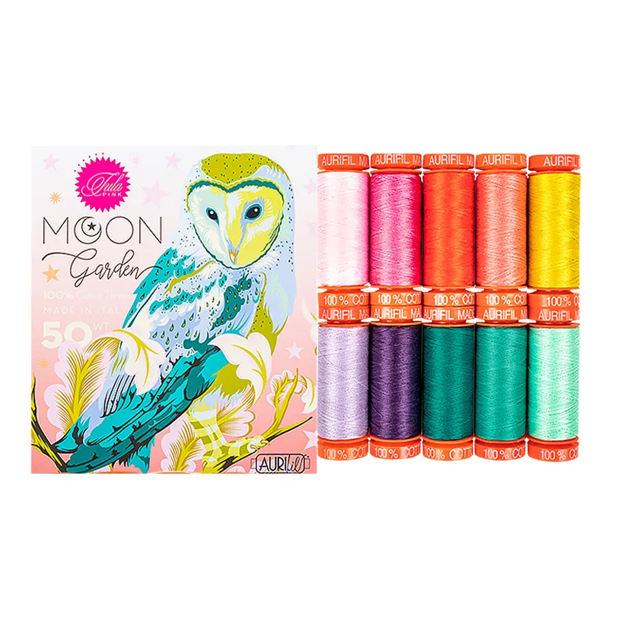 Aurifil Moon Garden Thread Box by Tula Pink, 50wt.
