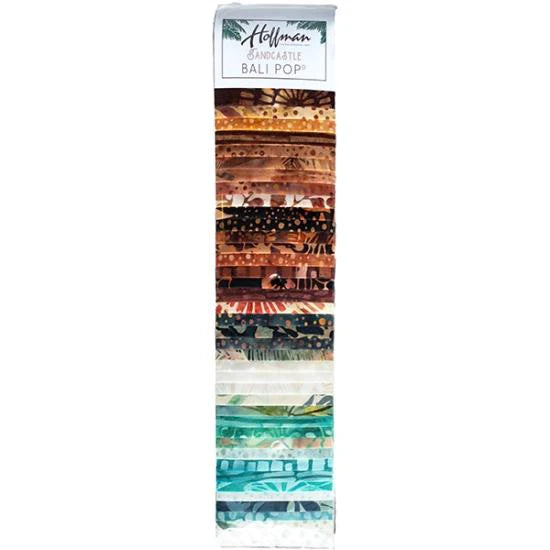 Hoffman Bali Pop - Sandcastle 40 - 2.5 inch Strips Batik