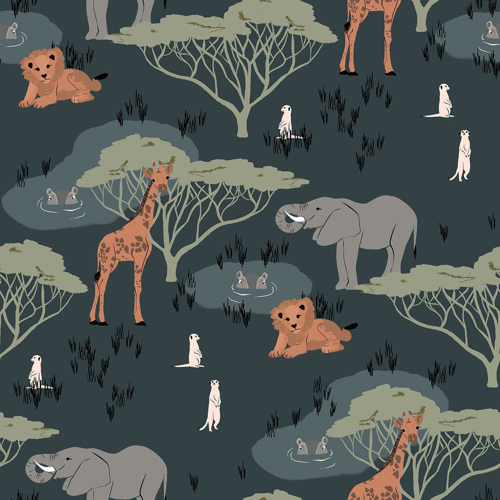 Riley Blake The Waterhole Main Midnight