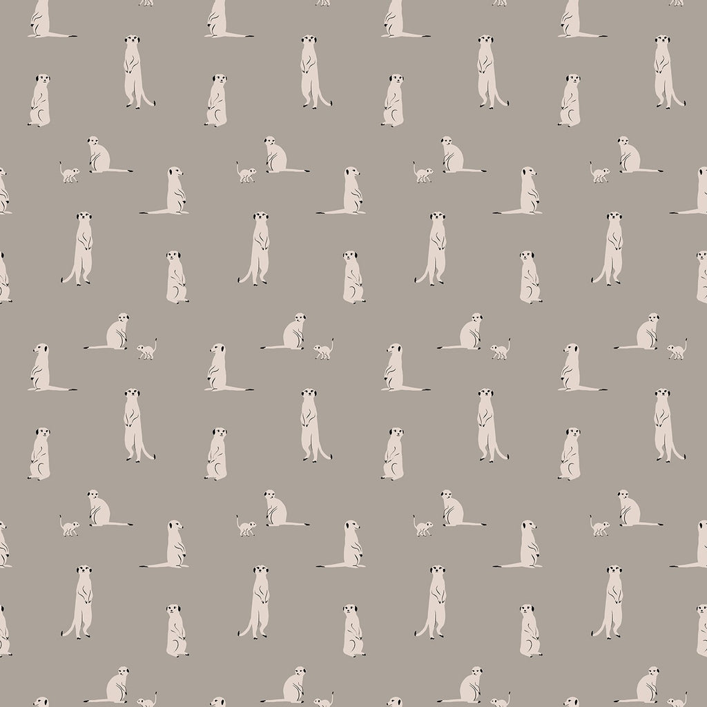 Riley Blake The Waterhole Meerkat Gray