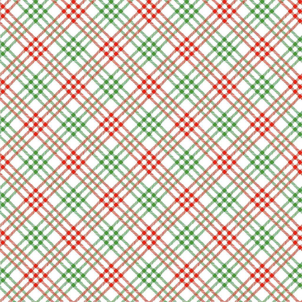 Christmas Joy Plaid White