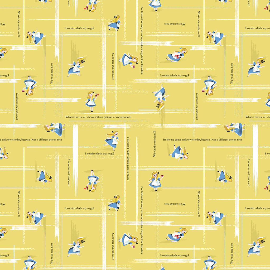 Down The Rabbit Hole Alice Toss Yellow