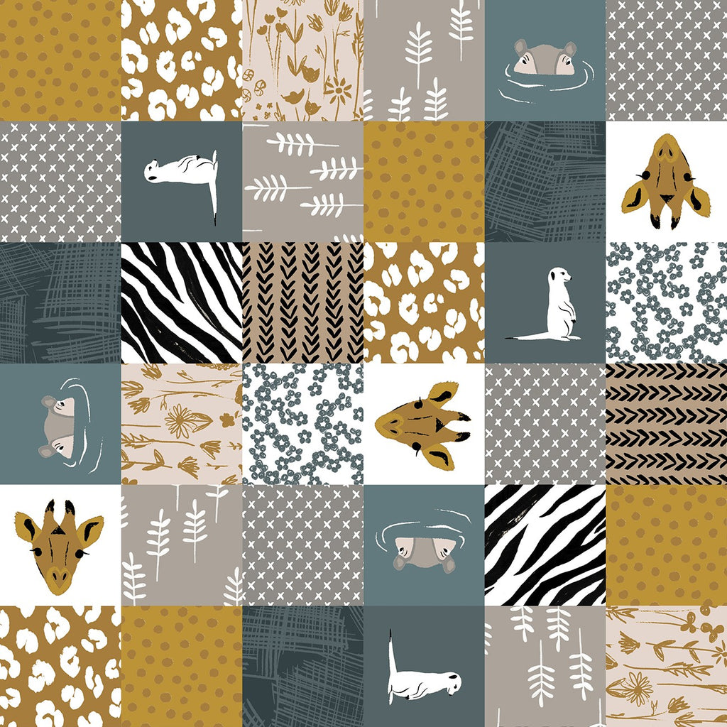 Riley Blake The Waterhole Cheater Print Blue