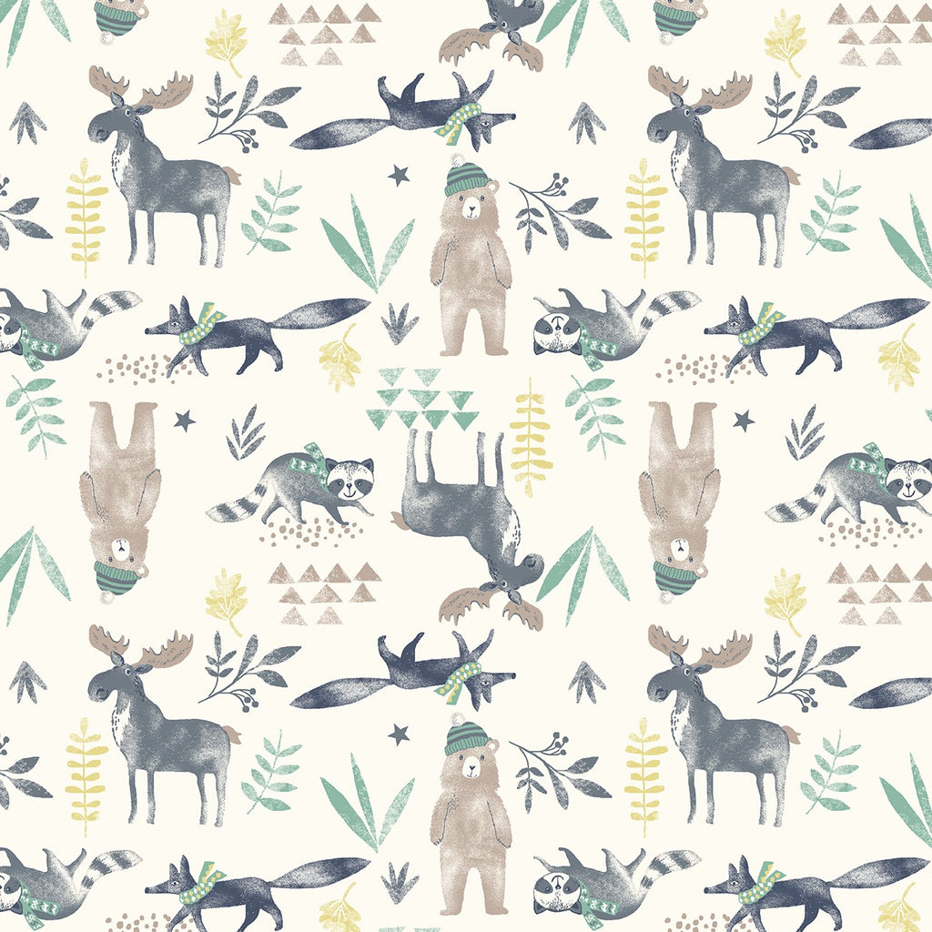 Michael Miller Wild & Free - Cream Moose & Friends