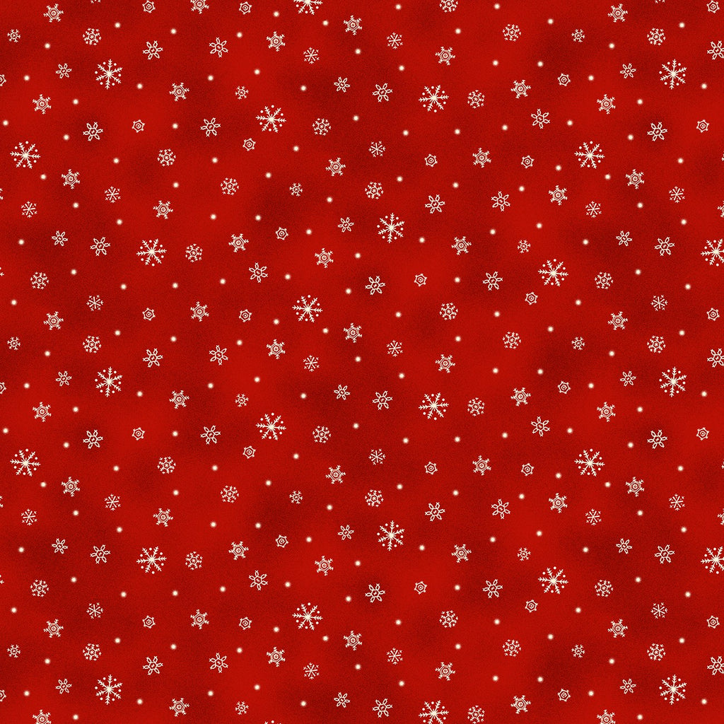 Michael Miller Red Snowflakes