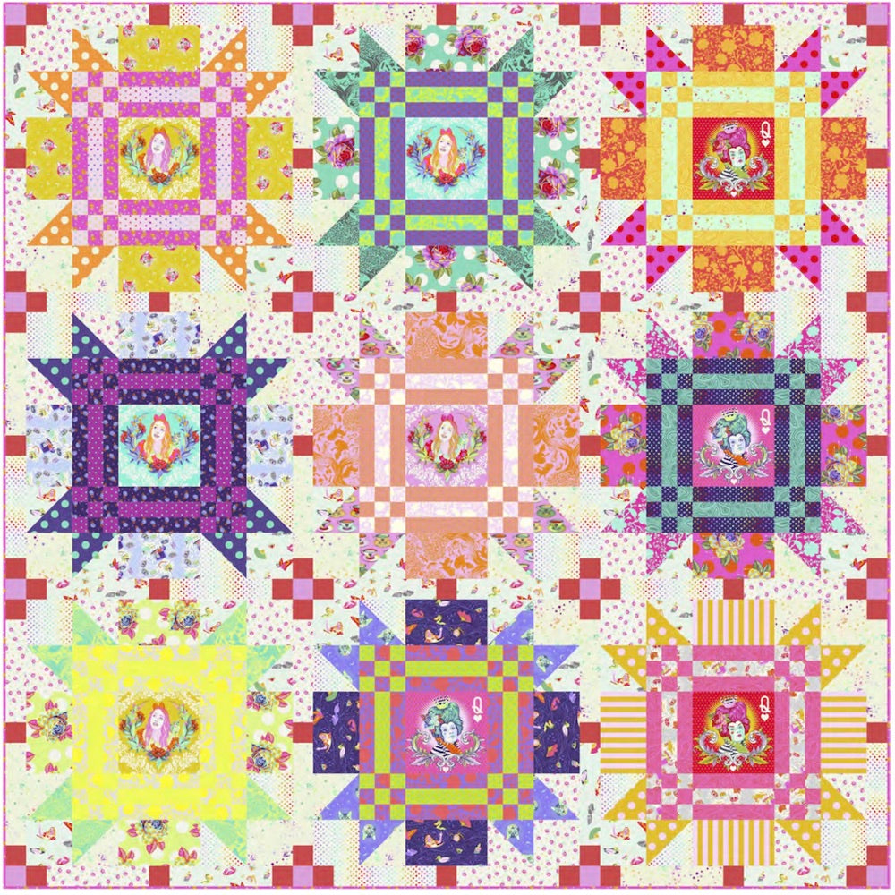 FreeSpirit Fabrics - Checkmate Quilt Kit - Featuring Curiouser & Curiouser by Tula Pink
