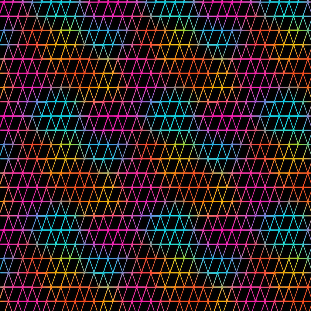 Michael Miller Kaleidoscope - Black Shimmering Triangles