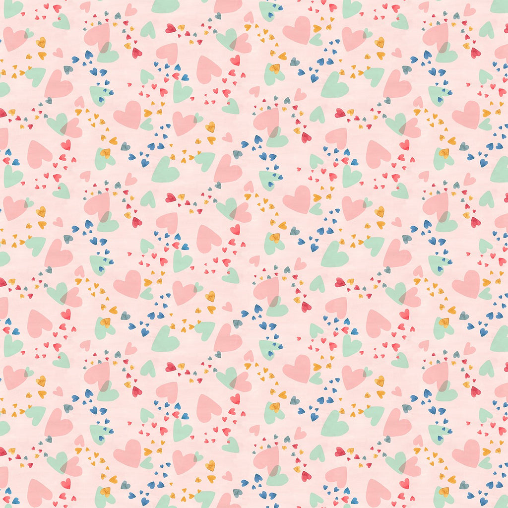 Michael Miller Baby Corn - Pink Unicorn Hearts